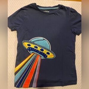 Boden Navy T-Shirt with Colorful UFO Design
